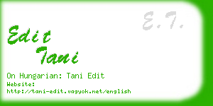 edit tani business card